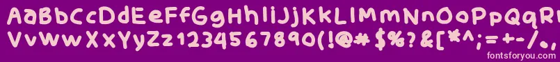 SkidoofatRh Font – Pink Fonts on Purple Background