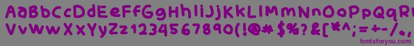 SkidoofatRh Font – Purple Fonts on Gray Background