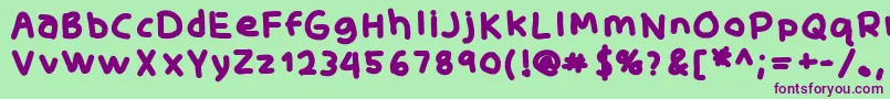 SkidoofatRh Font – Purple Fonts on Green Background