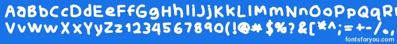 フォントSkidoofatRh – 青い背景に白い文字