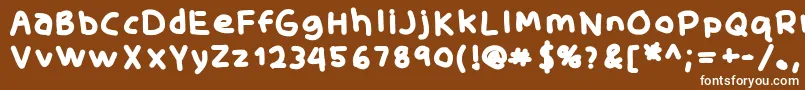 フォントSkidoofatRh – 茶色の背景に白い文字