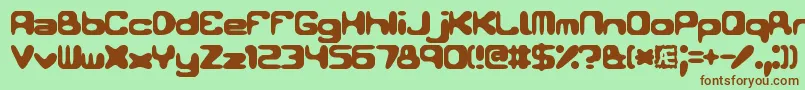 Шрифт Conduit2 – коричневые шрифты на зелёном фоне