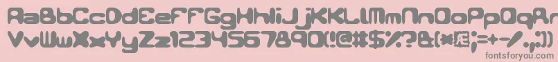 フォントConduit2 – ピンクの背景に灰色の文字