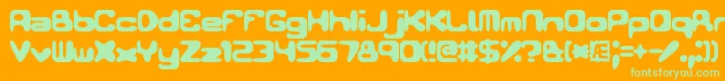 Conduit2 Font – Green Fonts on Orange Background