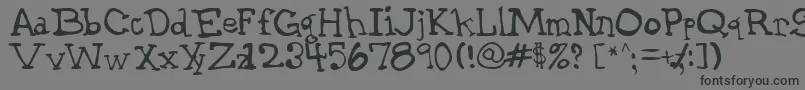 GarthHand-fontti – mustat fontit harmaalla taustalla