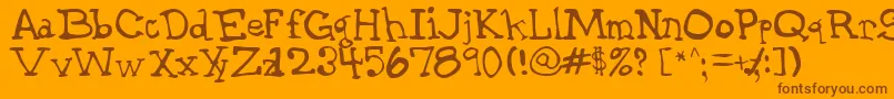 GarthHand Font – Brown Fonts on Orange Background