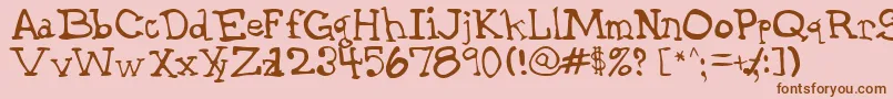 GarthHand Font – Brown Fonts on Pink Background