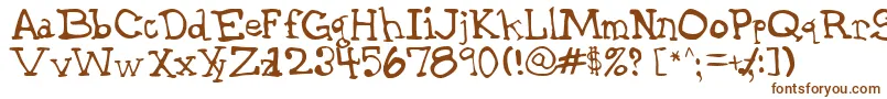 GarthHand-Schriftart – Braune Schriften auf weißem Hintergrund