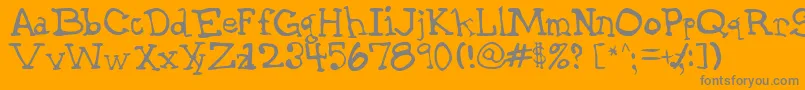 GarthHand Font – Gray Fonts on Orange Background