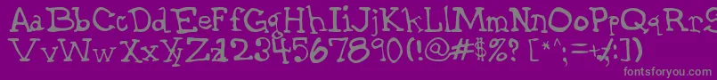 GarthHand Font – Gray Fonts on Purple Background