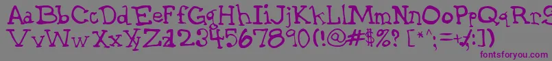 GarthHand Font – Purple Fonts on Gray Background