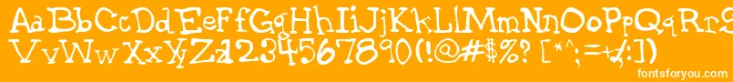 GarthHand Font – White Fonts on Orange Background