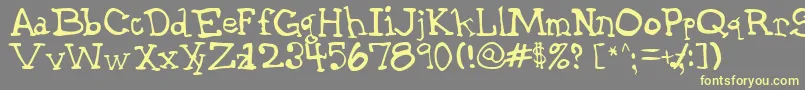 GarthHand Font – Yellow Fonts on Gray Background