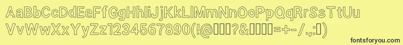 Lighthead Font – Black Fonts on Yellow Background