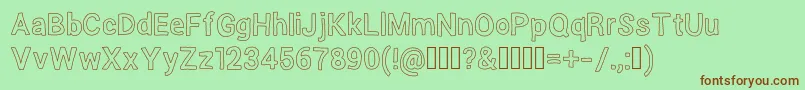 Lighthead Font – Brown Fonts on Green Background