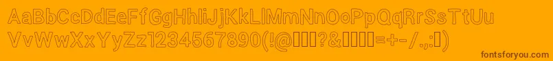 Lighthead Font – Brown Fonts on Orange Background