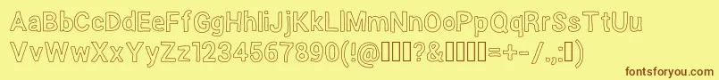 Lighthead-fontti – ruskeat fontit keltaisella taustalla