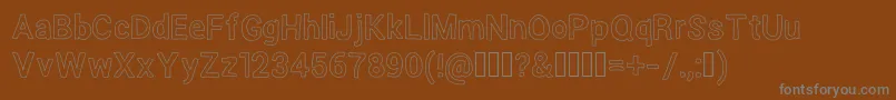 Lighthead-fontti – harmaat kirjasimet ruskealla taustalla