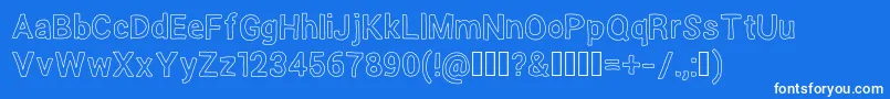 Lighthead Font – White Fonts on Blue Background