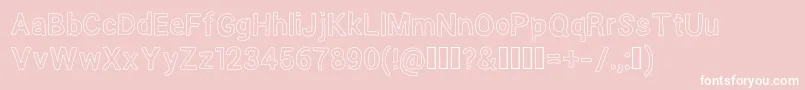 Lighthead Font – White Fonts on Pink Background