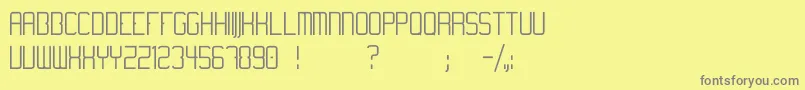 Temanoticaregular Font – Gray Fonts on Yellow Background