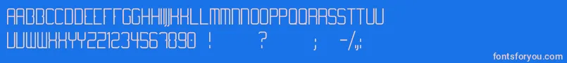 Temanoticaregular Font – Pink Fonts on Blue Background