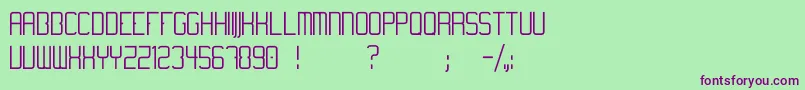Temanoticaregular Font – Purple Fonts on Green Background