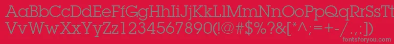 フォントTorrentGraphicSsi – 赤い背景に灰色の文字