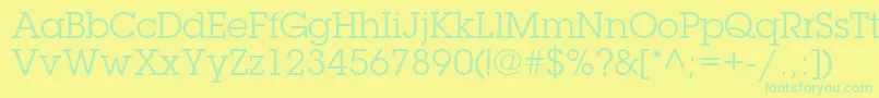 TorrentGraphicSsi Font – Green Fonts on Yellow Background