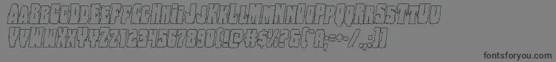 Bogbeastoutital-Schriftart – Schwarze Schriften auf grauem Hintergrund