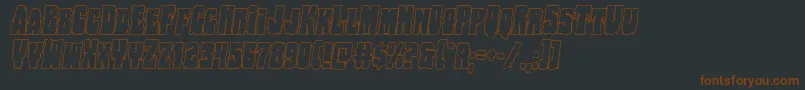 Bogbeastoutital Font – Brown Fonts on Black Background