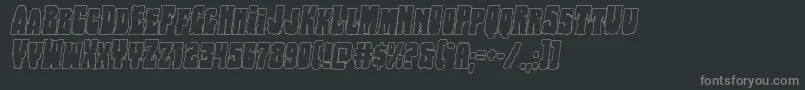 Bogbeastoutital Font – Gray Fonts on Black Background