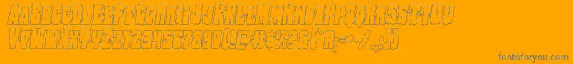 Bogbeastoutital-Schriftart – Graue Schriften auf orangefarbenem Hintergrund