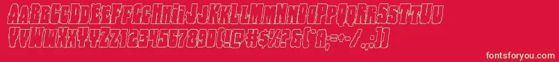 Bogbeastoutital Font – Green Fonts on Red Background