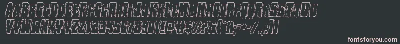 Bogbeastoutital Font – Pink Fonts on Black Background