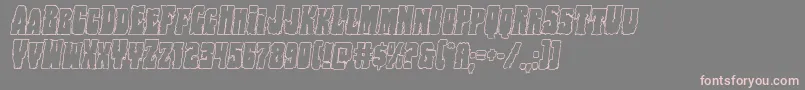 Bogbeastoutital Font – Pink Fonts on Gray Background