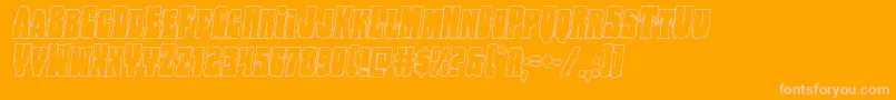 Bogbeastoutital Font – Pink Fonts on Orange Background