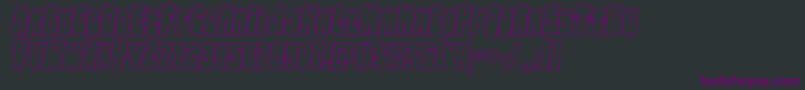 Bogbeastoutital Font – Purple Fonts on Black Background