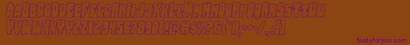 Bogbeastoutital Font – Purple Fonts on Brown Background