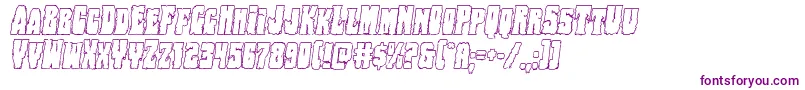 Bogbeastoutital Font – Purple Fonts on White Background