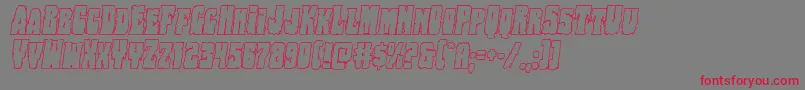 Bogbeastoutital Font – Red Fonts on Gray Background