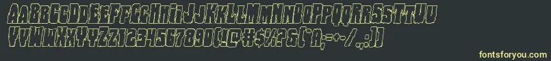 Bogbeastoutital Font – Yellow Fonts on Black Background