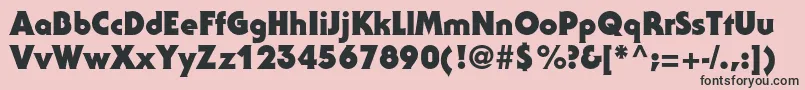 SerifgothicstdBlack Font – Black Fonts on Pink Background