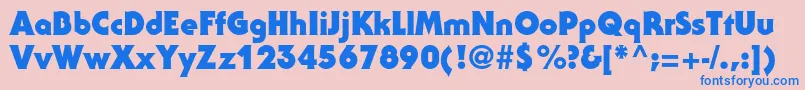 SerifgothicstdBlack-Schriftart – Blaue Schriften auf rosa Hintergrund