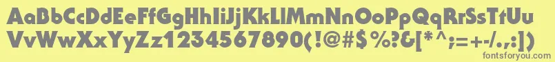 SerifgothicstdBlack Font – Gray Fonts on Yellow Background