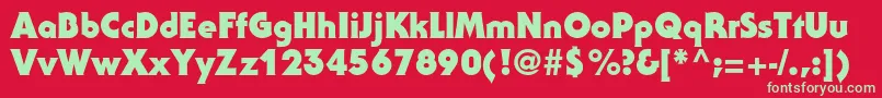 SerifgothicstdBlack Font – Green Fonts on Red Background