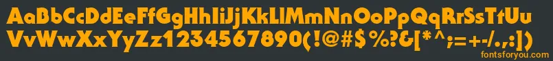 SerifgothicstdBlack Font – Orange Fonts on Black Background