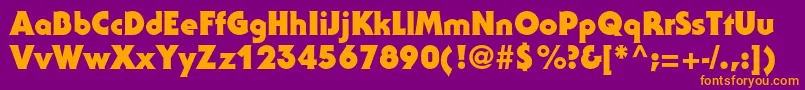 SerifgothicstdBlack Font – Orange Fonts on Purple Background