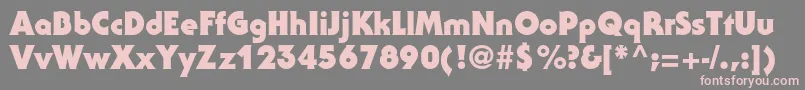 SerifgothicstdBlack Font – Pink Fonts on Gray Background