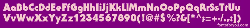 SerifgothicstdBlack Font – Pink Fonts on Purple Background